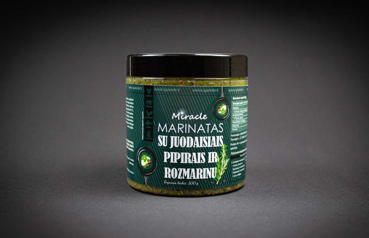 Miracle su juodaisiais pipirais ir rozmarinais Marinatas